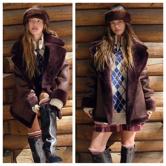Free People Jackets & Blazers - Free People We The Free Mari Reversible Coat Chocolate Brown NWT